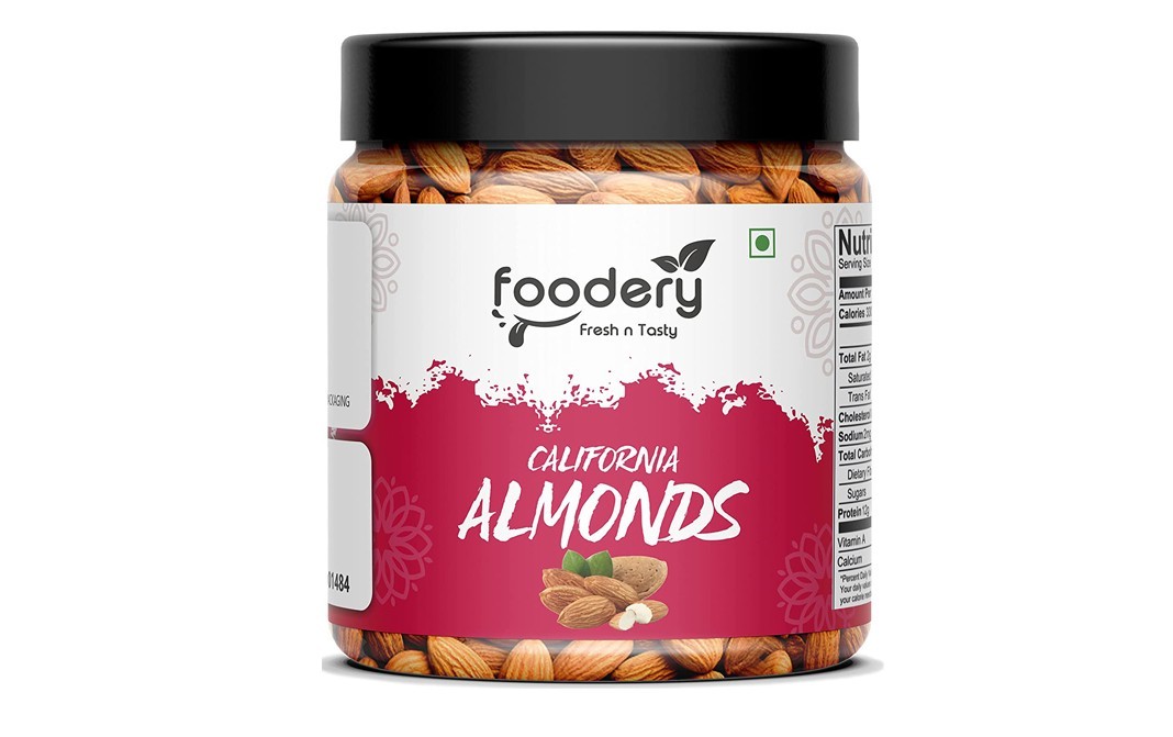 Foodery California Almonds    Plastic Jar  250 grams